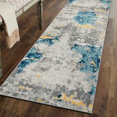 WORLD RUG GALLERY Sky Collection Modern Abstract Area Rug 2'x3' Cream 233CREAM2X3